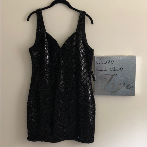 Express Dresses & Skirts - Heavily Beaded Express New Black Bodycon Dress